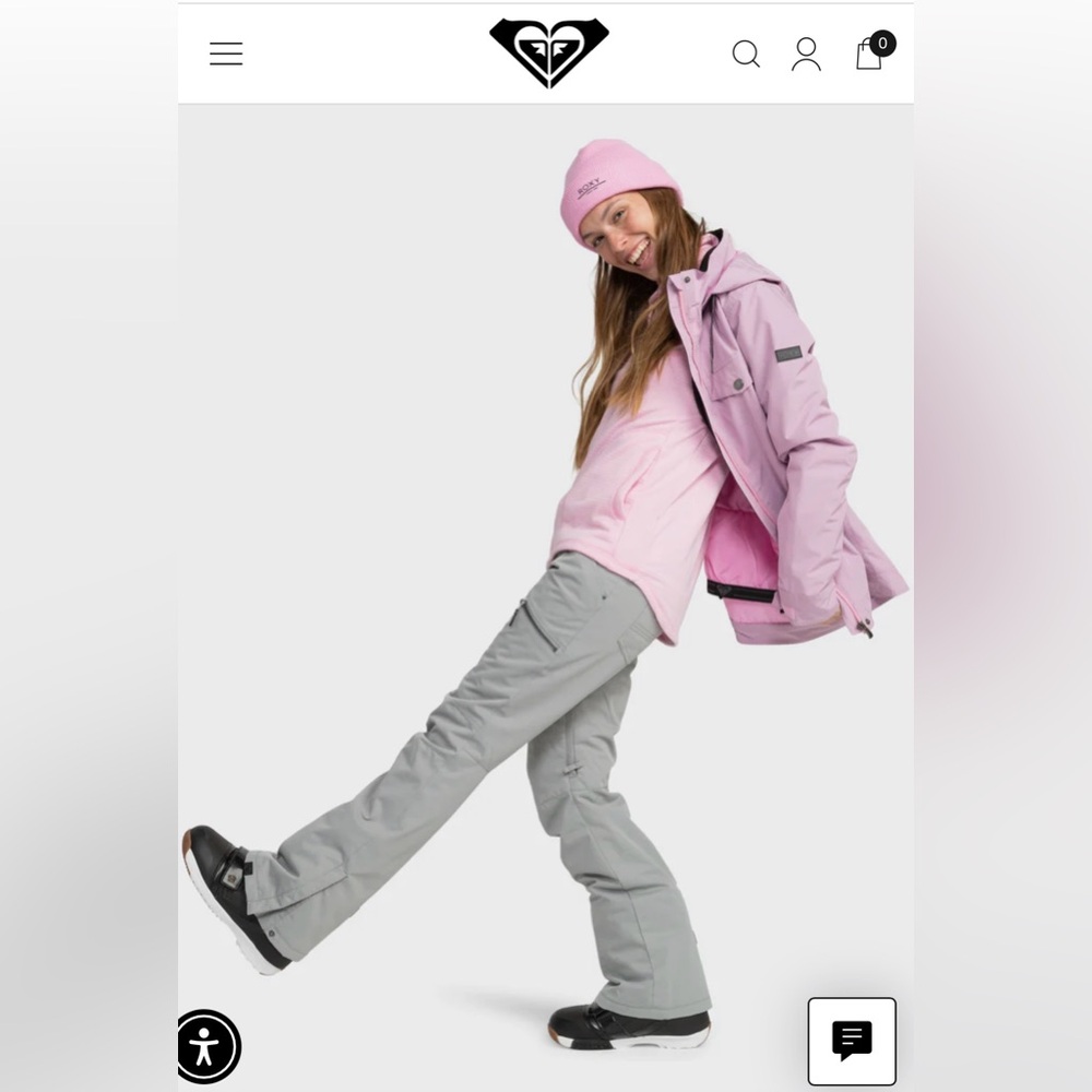 Roxy* Nadia* Technical Snow Pants in Heather Gray